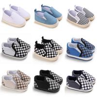 Spring and Autumn Baby Shoes for Boys Fashion Checkered Casual Sports Shoes Lefu Shoes Soft Sole Comfortable Walking Shoes