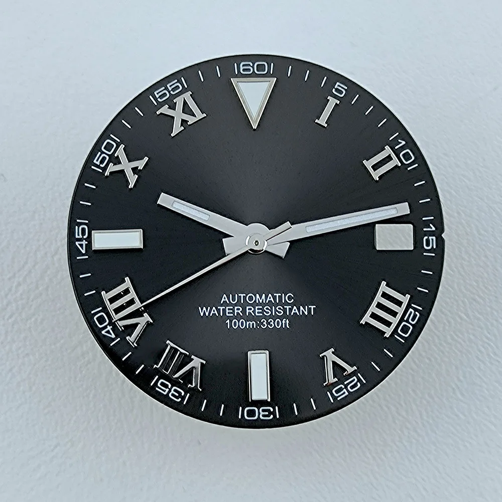 Watch Dial N H35 Dial Roma Dial Custom logo Metal Numbers dial Green Luminous dial Fit N H35 N H36 movement watch accessories