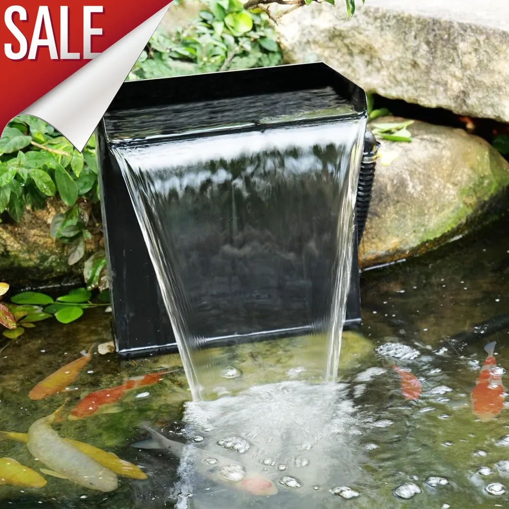 

The latest popular style 55W Solar Pond Waterfall Box with Fountain Pump, 304 Stainless Steel Spillway & 9.8FT Tubing for Garden