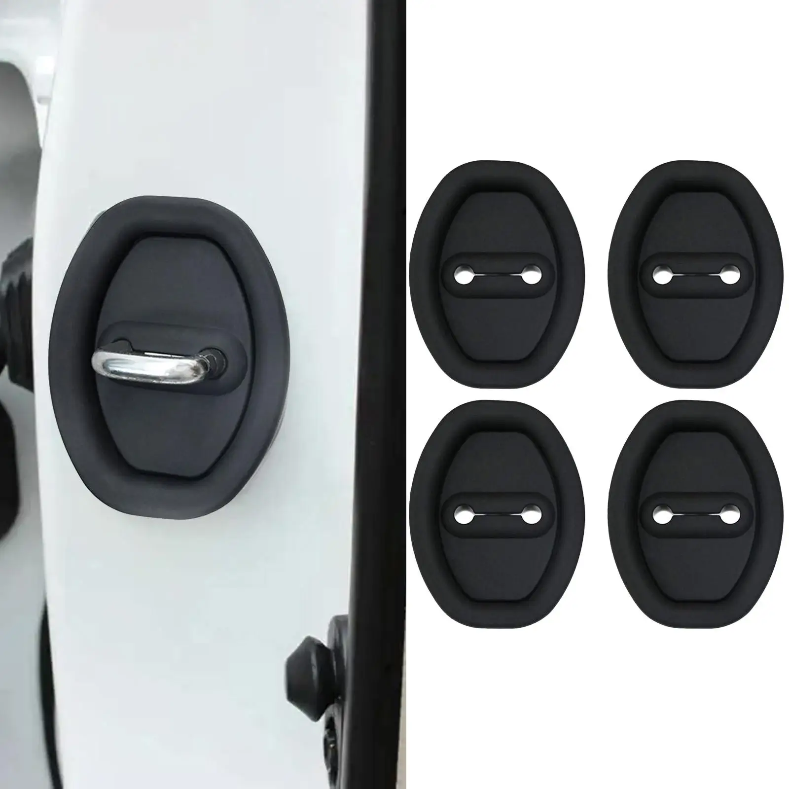 Genéricos Car Door Lock Covers, Auto Acessórios para Pickup Truck, 4 Pcs