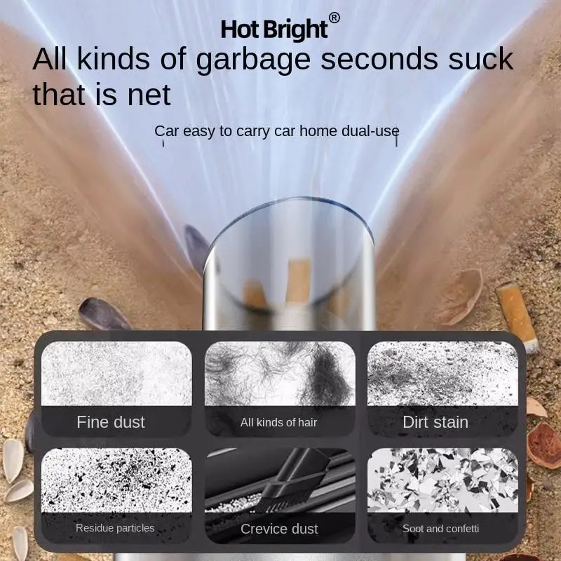 Wet and Dry Cordless Handheld Vacuum Cleaner Portable Rechargeable Brushless Vacuum Cleaner Bagless Household Car Use