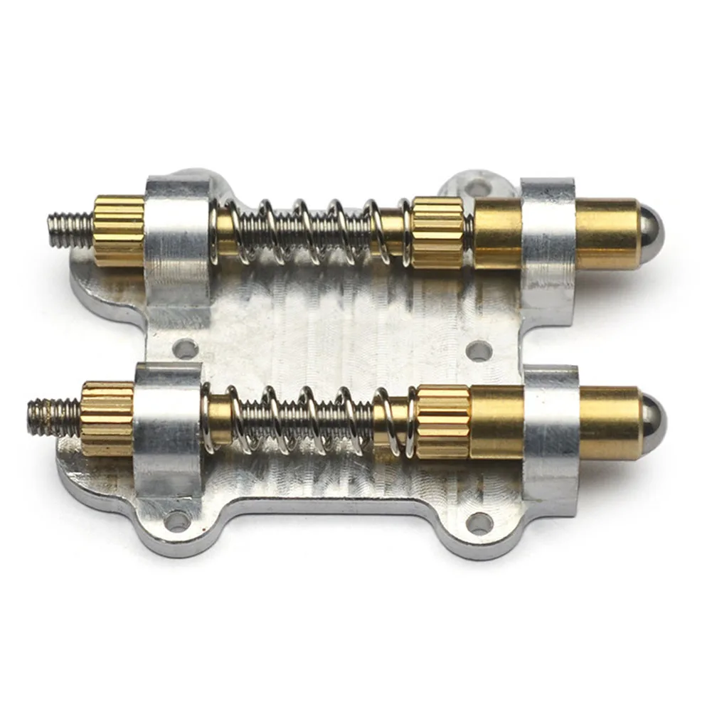 Brass Double Tremolo Bridge Assembly for Electric Guitar Stabilization and Consistent Tremolo Return Without Pitch Drift