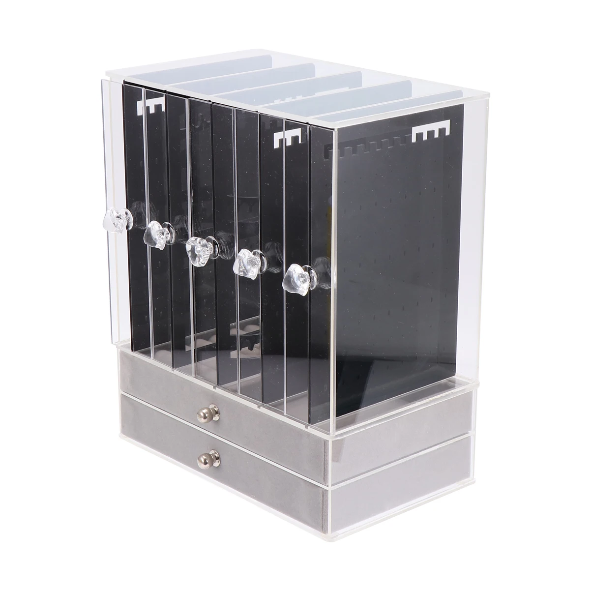 

1pc Acrylic Jewelry Box Metal Necklace Display Stand Storage Holder Rings Tray Desktop Home Shop Gift Wedding Anniversary