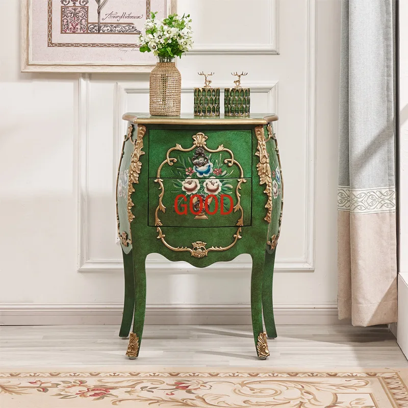 Coffee Table Solid Wood Locker Bedside Table American Retro