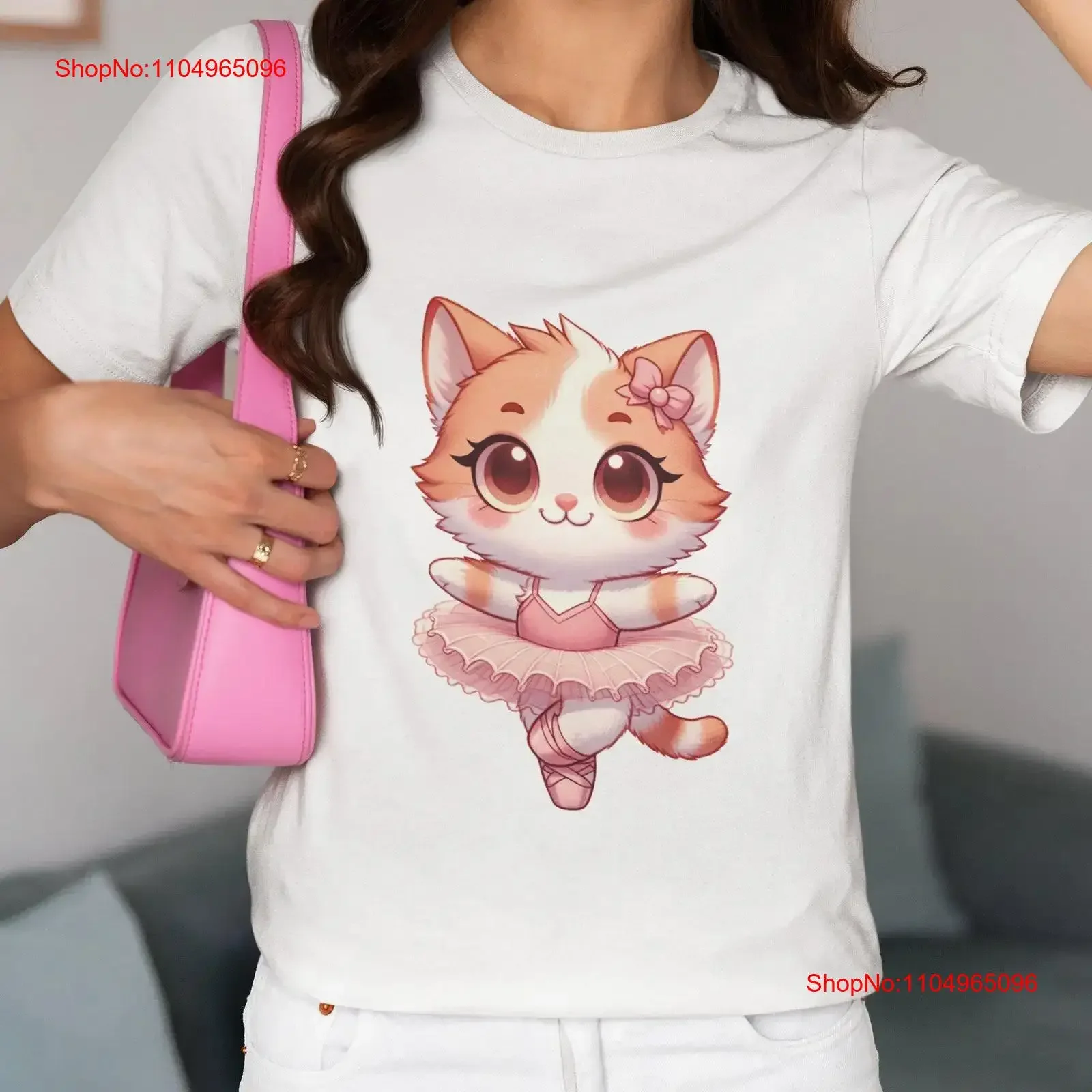

Adorable Cat Ballet Dancer T Shirt Pink Tutu Kitten Cute Animal Pet Lover Casual Wear Unique Design vintage Washed Soft Stylish