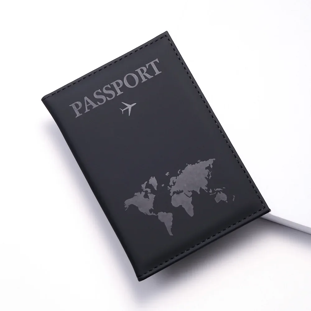 Fashion PU Airplane Travel Passport Cover Women Men Passport Credit Card Holder Case PU Leather Business Card Passport Wallet