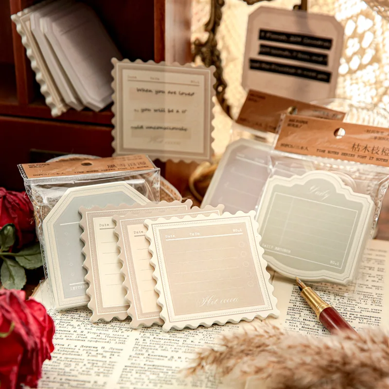 90 Sheets Simple Alien Memory Memo Pad for Scrapbooking DIY Decorative Material Collage Journaling