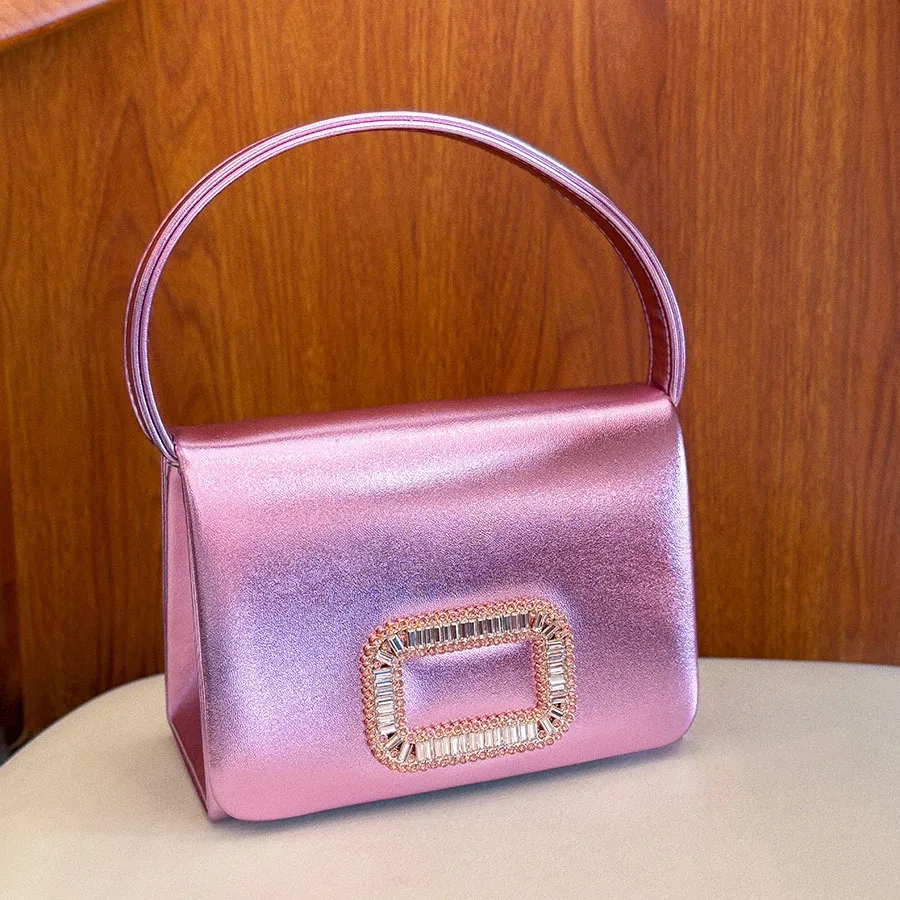

Женская сумочка элегантного стиля, маленькая квадратная сумка, вечерняя сумка с бриллиантовой инкрустацией, сумка через плечо с цепочкой, сумки-мессенджеры.