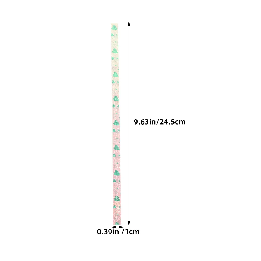 480 قطعة من شرائط الورق على شكل قلب مشرقة على الوجهين DIY Origami Craft للبالغين مصنوعة يدويًا لتخفيف التوتر #2