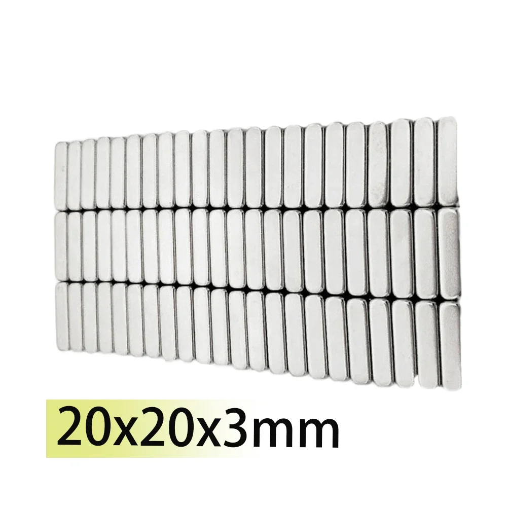 N35 20x20x3  20x20x5 Neodymium Bar Block Strong Rare earth Magnets Search Magnetic Bar Ndfeb Square Project Fridge 20*20 Magnet