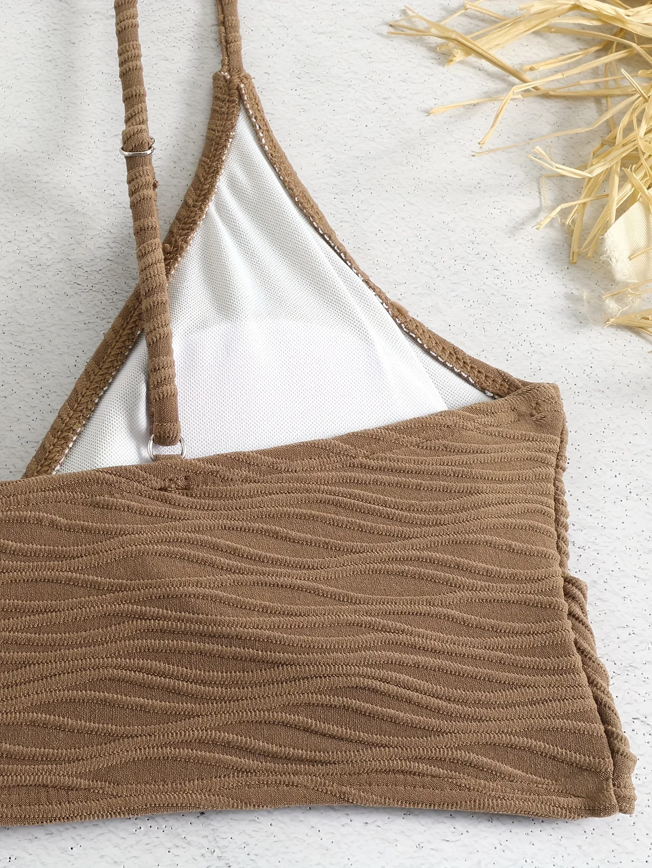 Bikini de cintura alta para mujer, bañador Sexy de realce, traje de baño unicolor, bañador brasileño para mujer, conjunto de Bikini para playa 2024