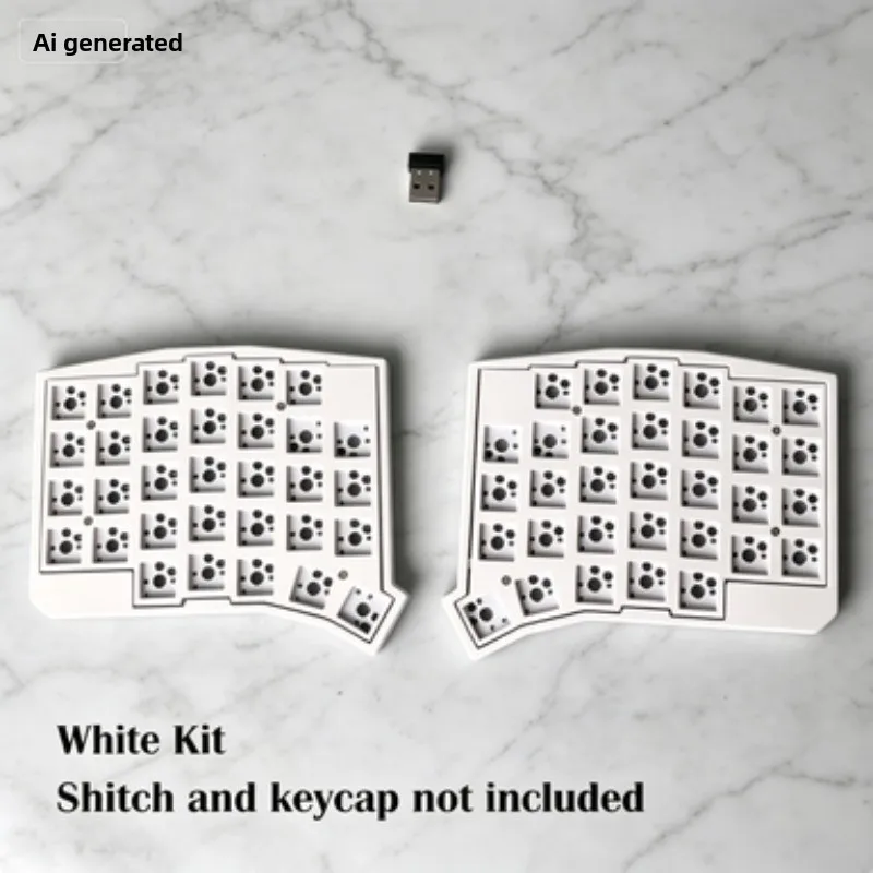 Customized Wireless Split Mechanical Keyboard with Thin and Hot Swappable 2.4G Wireless Connection VIAL Programmable