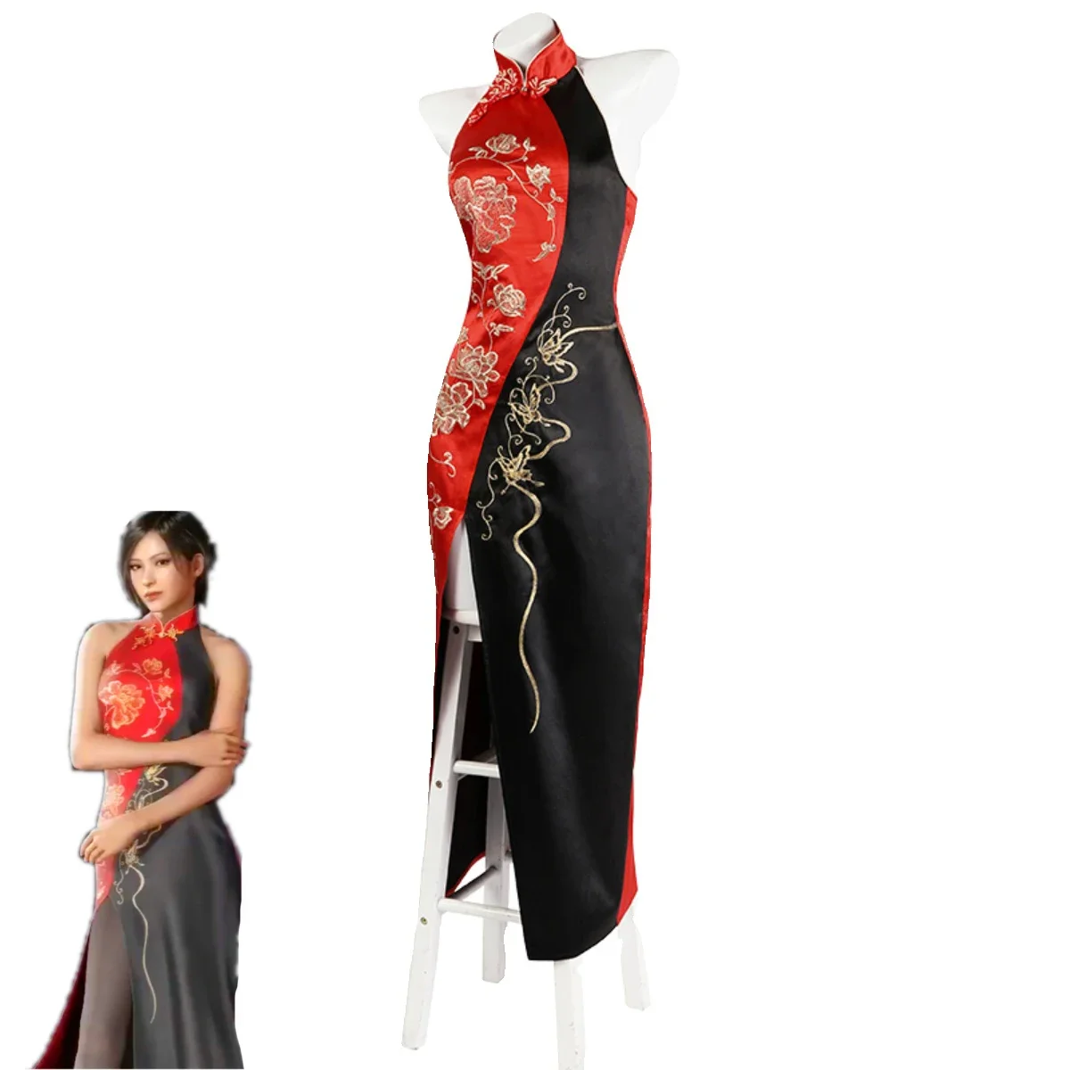 

Ada Wong Cosplay Costumes Adult Woman Party Cheongsam Suit Chinese Ancient Dress Halloween Carnival Uniforms Custom Made