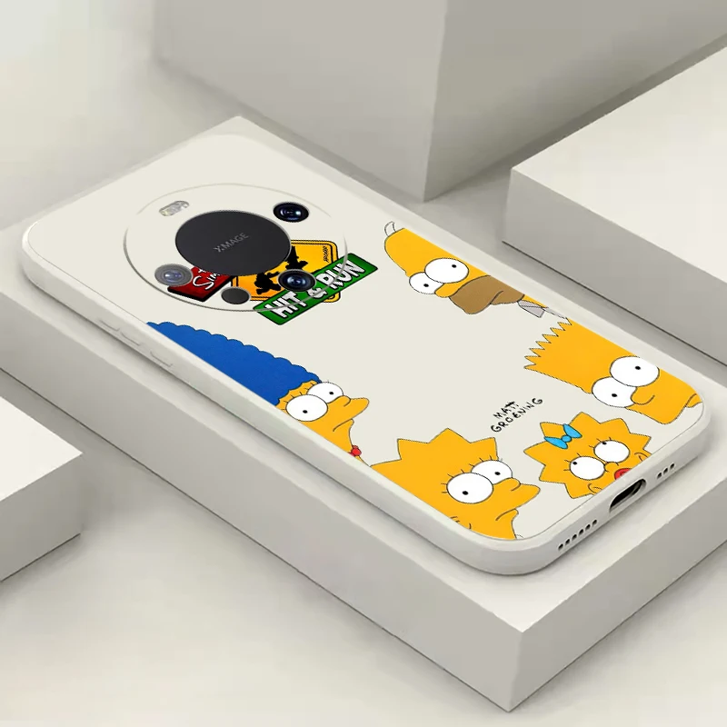 Disney The Simpsons custodia per telefono divertente per Huawei Mate 40 30 30E 20 10 Pro Plus Honor 50 50se 30 10 Lite 8X 9X Pro