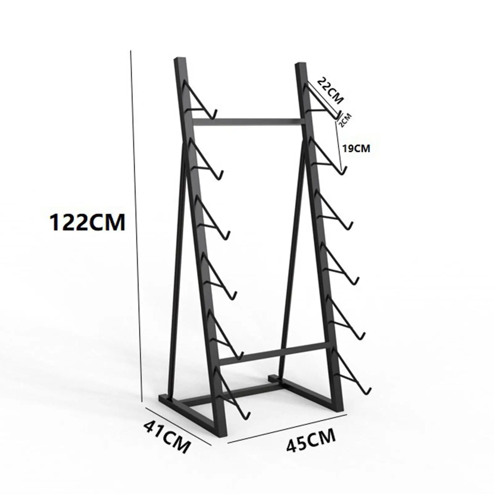 

Home Garage Surfboard Rack Iron Material Floor Standing Skateboard Storage Shelf for Multiple Boards