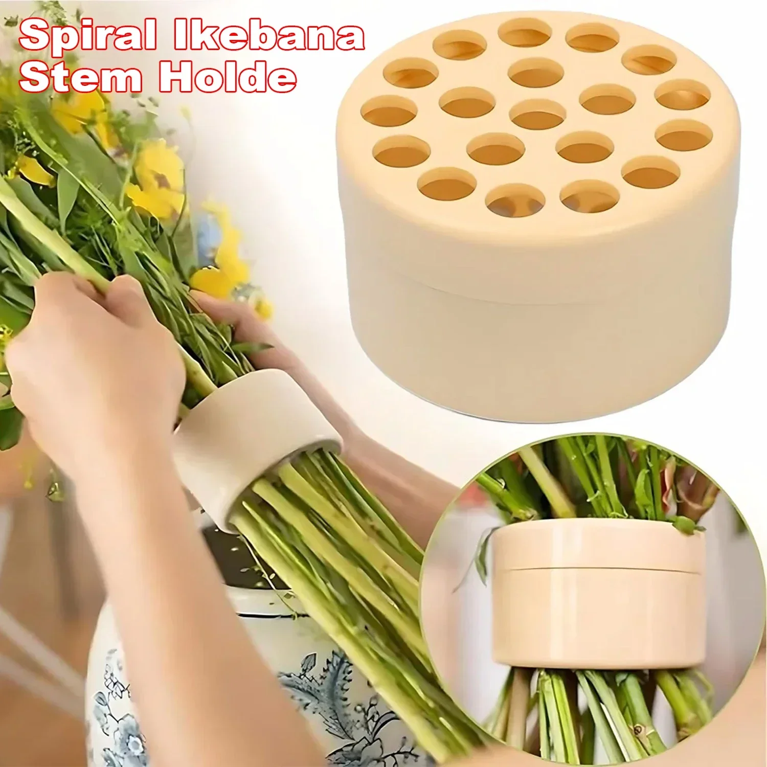 Spiral Ikebana Stem Holder for Flowers Spiral Stem Holder for Vases Bouquet Twister DIY Floral Art Accessory Shaper Flower Gifts