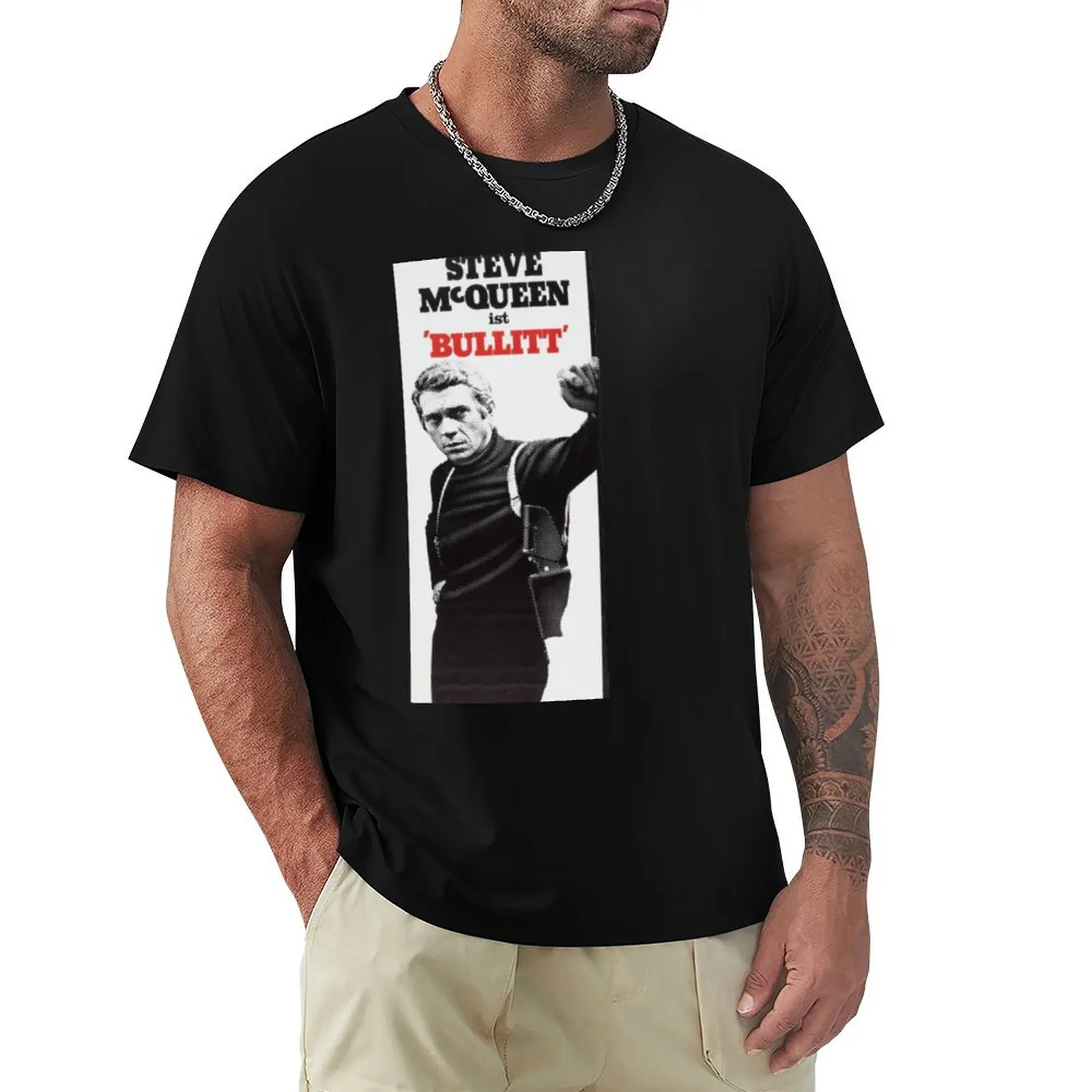 BULLITT STEVE T-Shirt Holiday Party T-Shirt for Men
