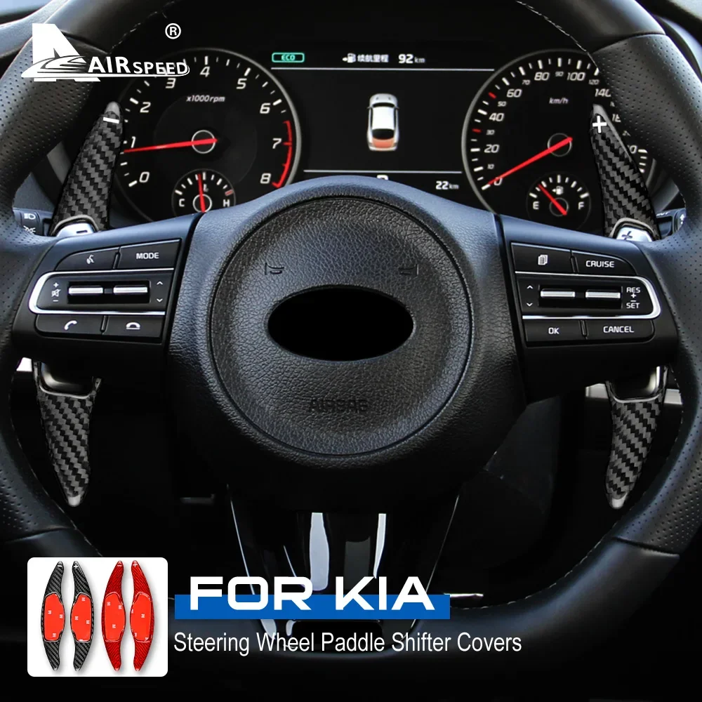 

Наклейка на подрулевые лепестки из настоящего карбона для KIA Stinger CK 2017-2023 (левый/правый руль)