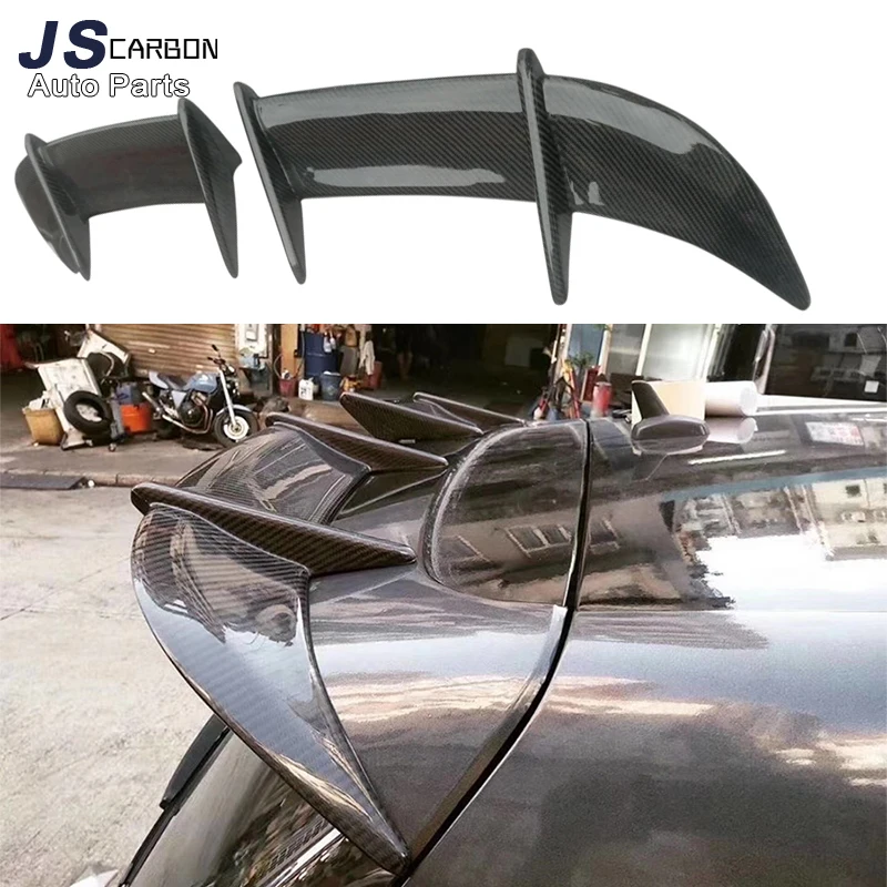 For Volkswagen VW Golf 6 VII MK 6 GTI R Carbon Fiber Spoiler Tail fins Rear Trunk Guide Wing Rear Wing Custer Style Body Kit