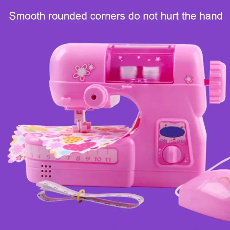 Children\'s Mini Portable Sewing Machine Small Electric Children Sewing Machine Electronic Sewing Machine Home Toy Set