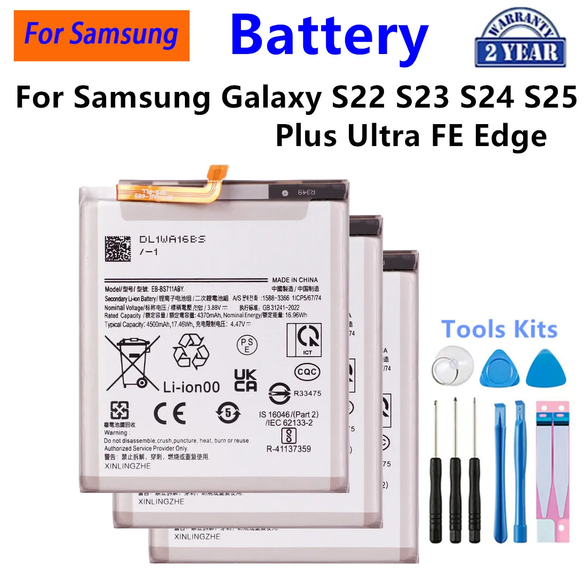 EB-BS928ABY EB-BS731AB EB-BS906ABY EB-BS912ABY Battery For Samsung Galaxy S22 S23 S24 S25 Plus Ultra FE Edge Phone Batteries