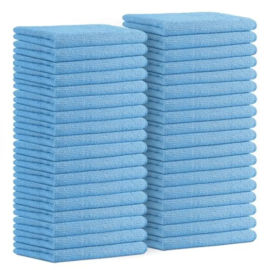 

Micriber Cleaning Cloths Value Size 16 x 16 Inch, Highly Absorbent Cleang Rags, Lt Free, Reusable and Washable, Micriber Towels