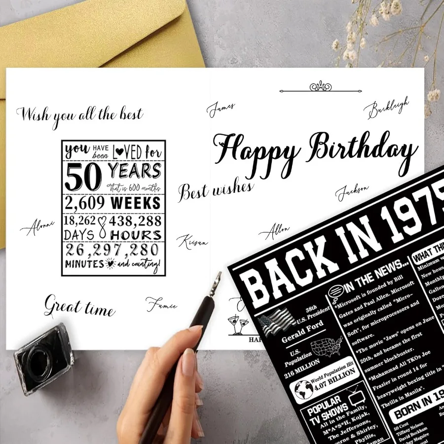 كبير 50th بطاقة عيد ميلاد هدية للنساء الرجال أفضل خمسين سنة بطاقة عيد ميلاد لأمي أبي سعيد تحول 50 فكرة هدية عيد ميلاد ل