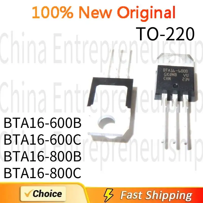 10 PCS TO-220 BTA16-600B BTA16-600C BTA16-800B BTA16-800C TO-220 Triac 100%Quality Original/Quick delivery