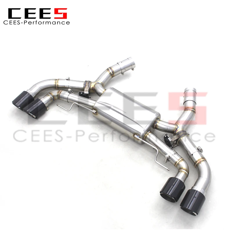 CEES Catback العادم لسيارات BMW M550/M550i G30 N63 4.4TT 2017-2022 سباق السيارات الفولاذ المقاوم للصدأ نظام كاتم صوت ماسورة العادم