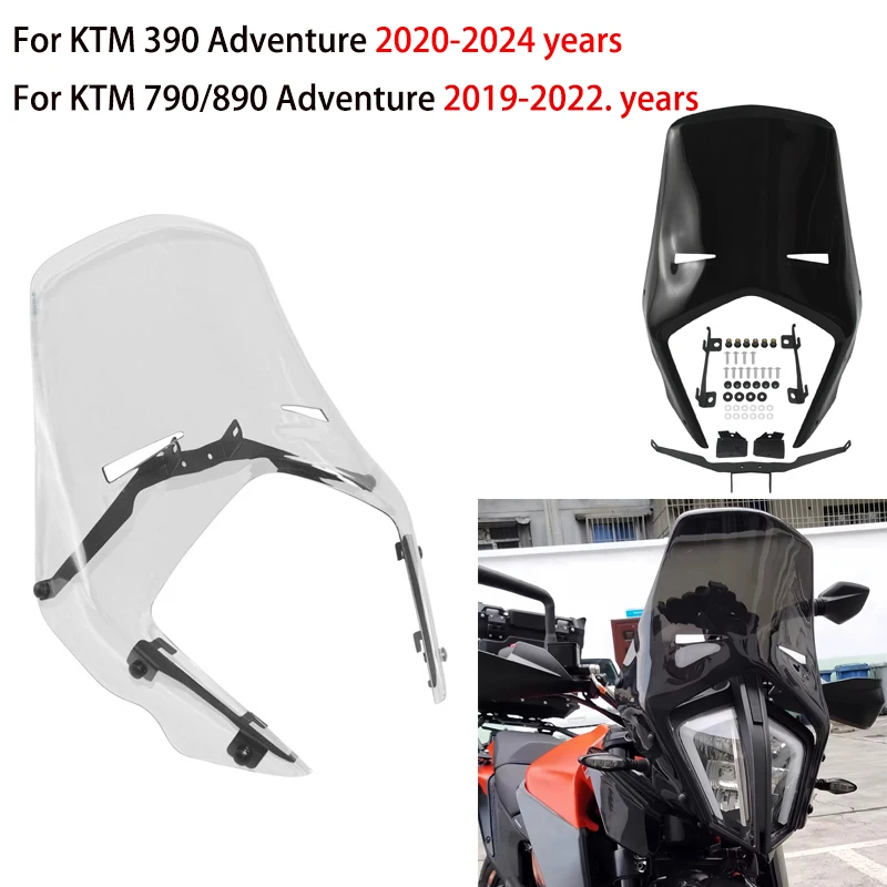 

Motorcycle Modification Accessories Front Windshield Air Deflector For KTM 390 Adventure 2020-2024 790 890 Adventure 2019-2022