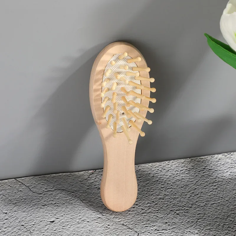 Ahşap tarak profesyonel hava yastığı saç dökülmesi masaj fırça Hairbrush tarak saç derisi saç bakımı sağlıklı bambu tarak