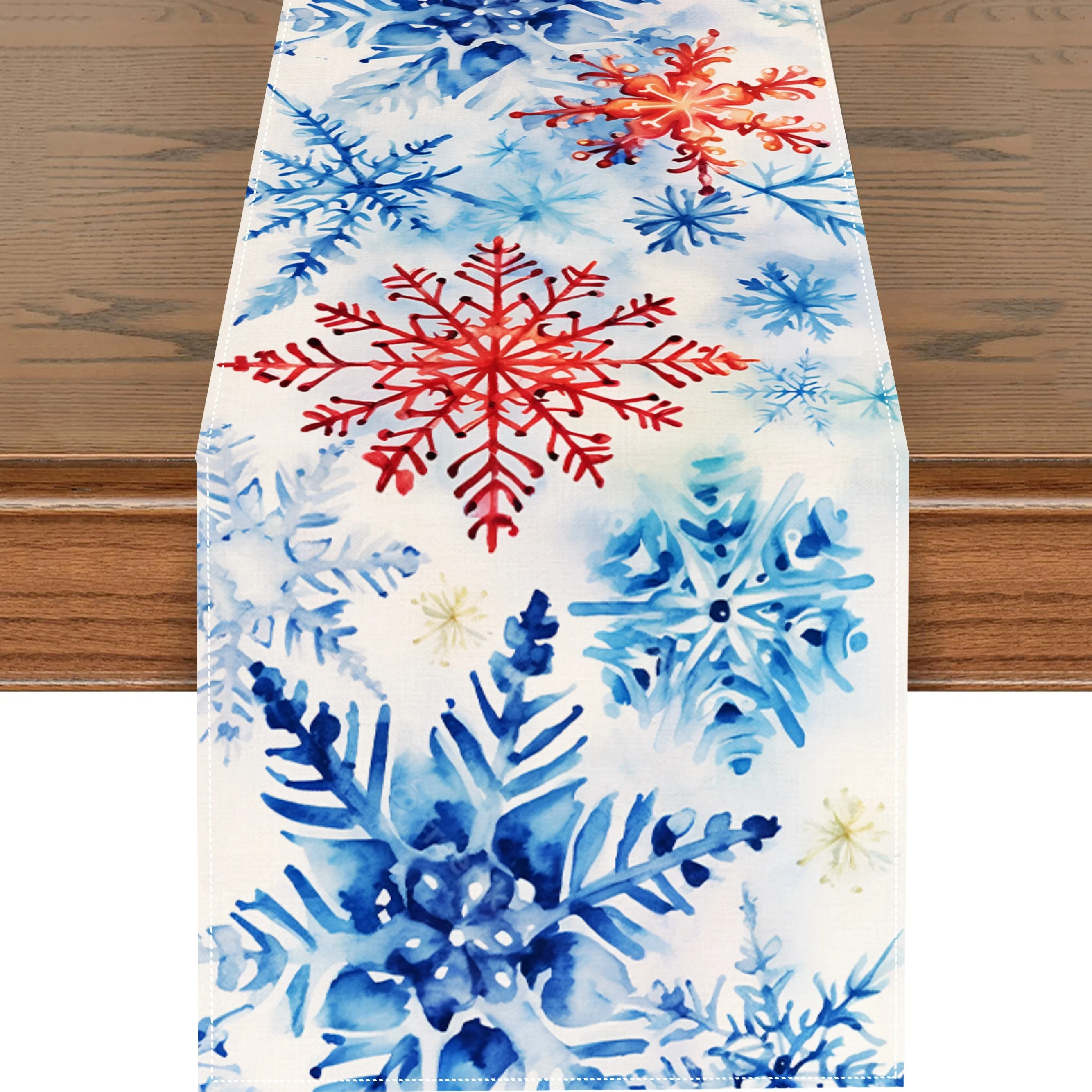 

Merry Christmas Table Runner Holiday Kitchen Dining Table Runner for Farmhouse Home Party Decoration Seasonal Home Decor