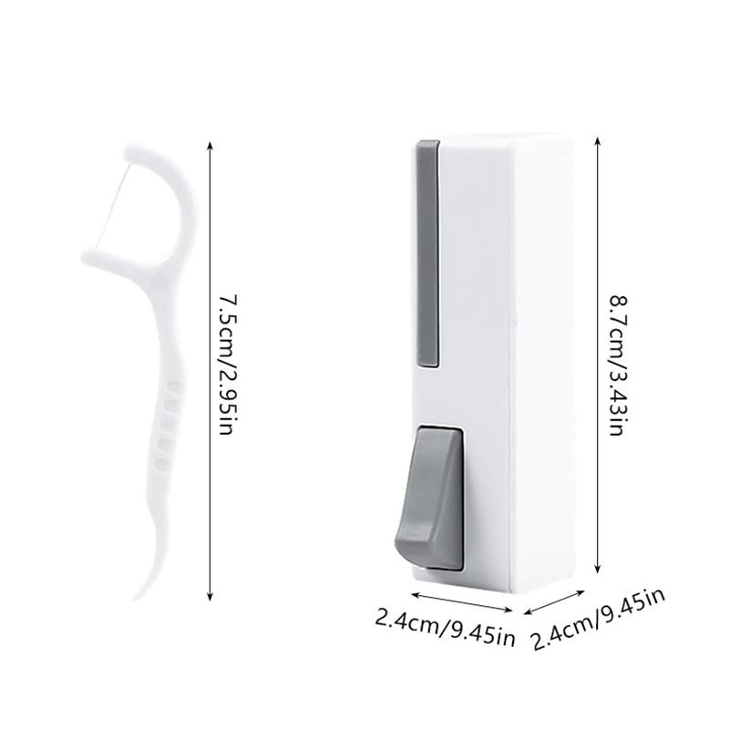 Caixa de armazenamento automática Dental Floss, Dispensador Dental Floss Reutilizável, Caixa Organizadora Floss, Limpeza Oral Care