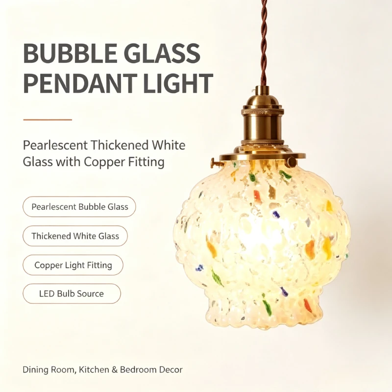 Medieval Rainbow Candy Pendant Light Ceiling Bubble Ball Chandelier Bedroom Living Room Decor Kitchen Island Hanging Lamps 2026