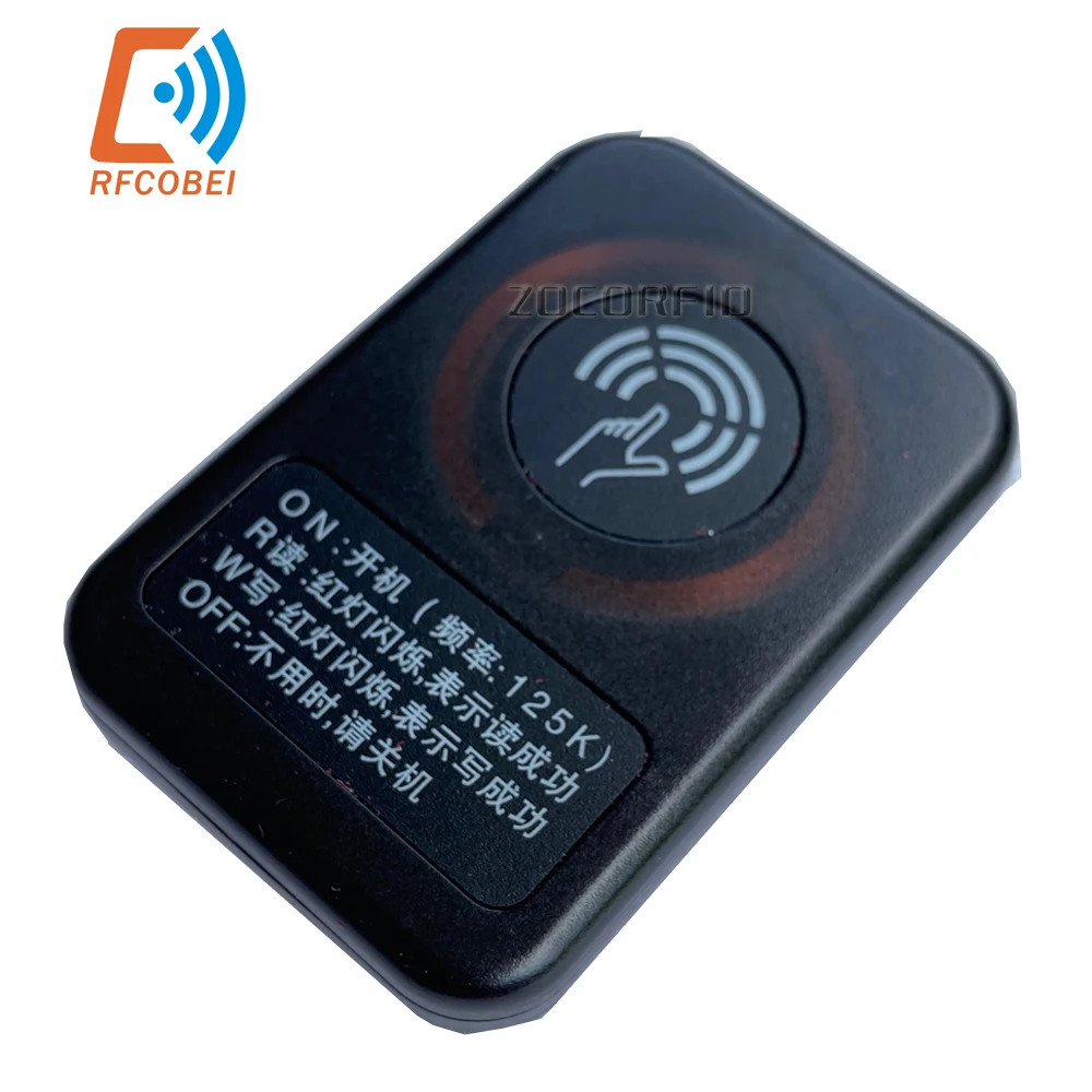 Mini Rechargeable RFID Duplicator Card Reader 125KHz EM4100 Copier Writer ID card Programmer Free 2pcs Rewritable ID Sticker