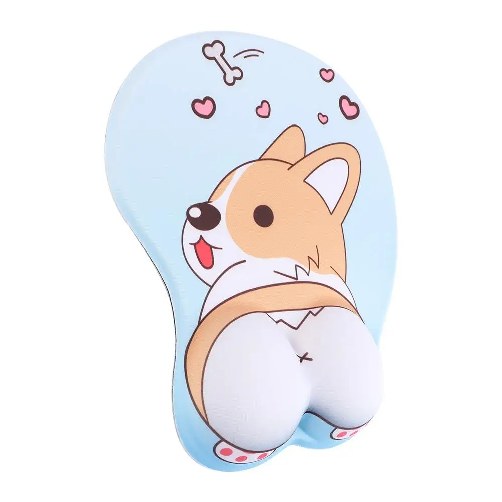 

Computer Office Cute Gaming 3D Non Slip Corgi Mouse Pad Wrist Support Wrist Rest Mouse Mat