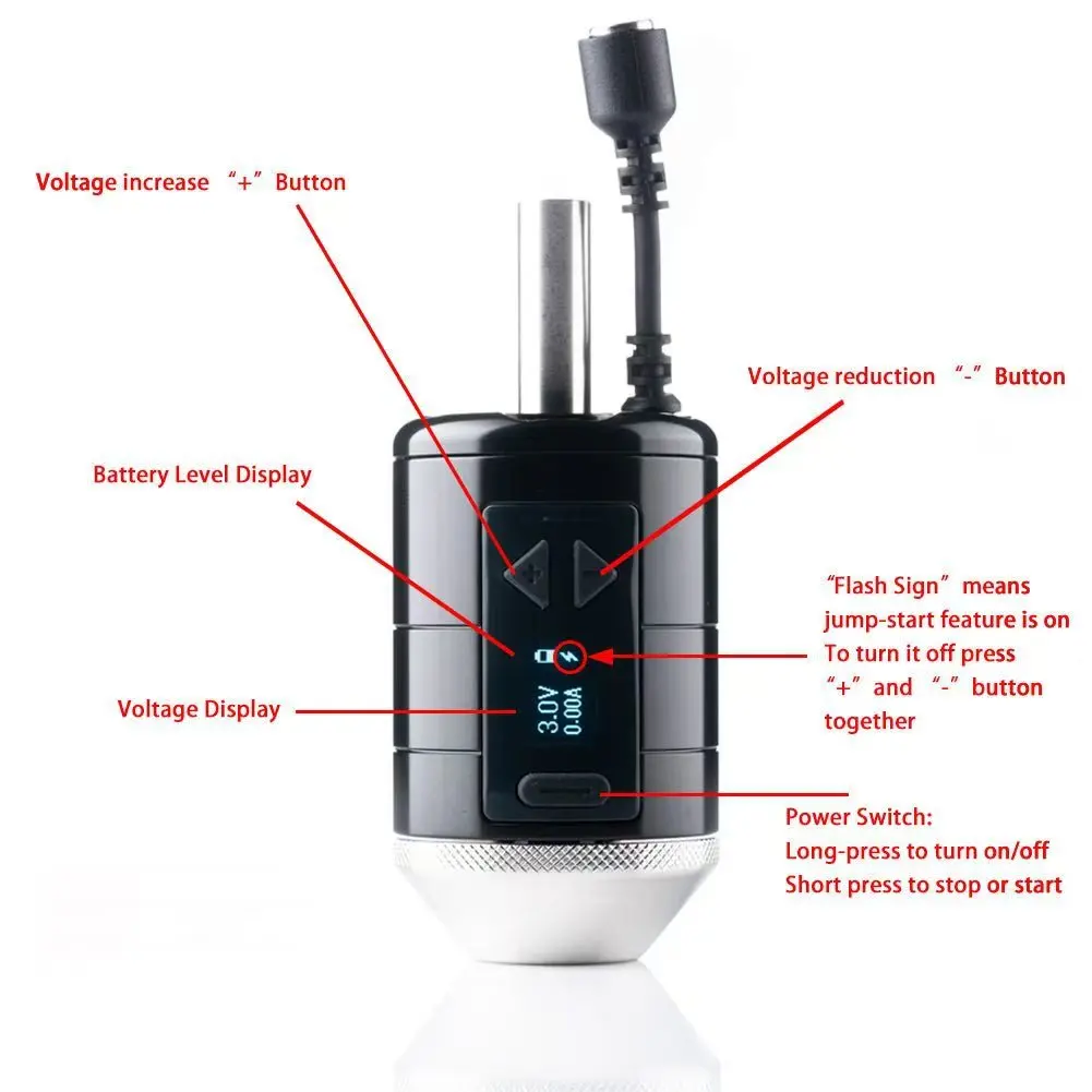 POPEIRONS Wireless tattoo grip Display Handle Power Supply tattoo grips tattoo accusation cartridge grip