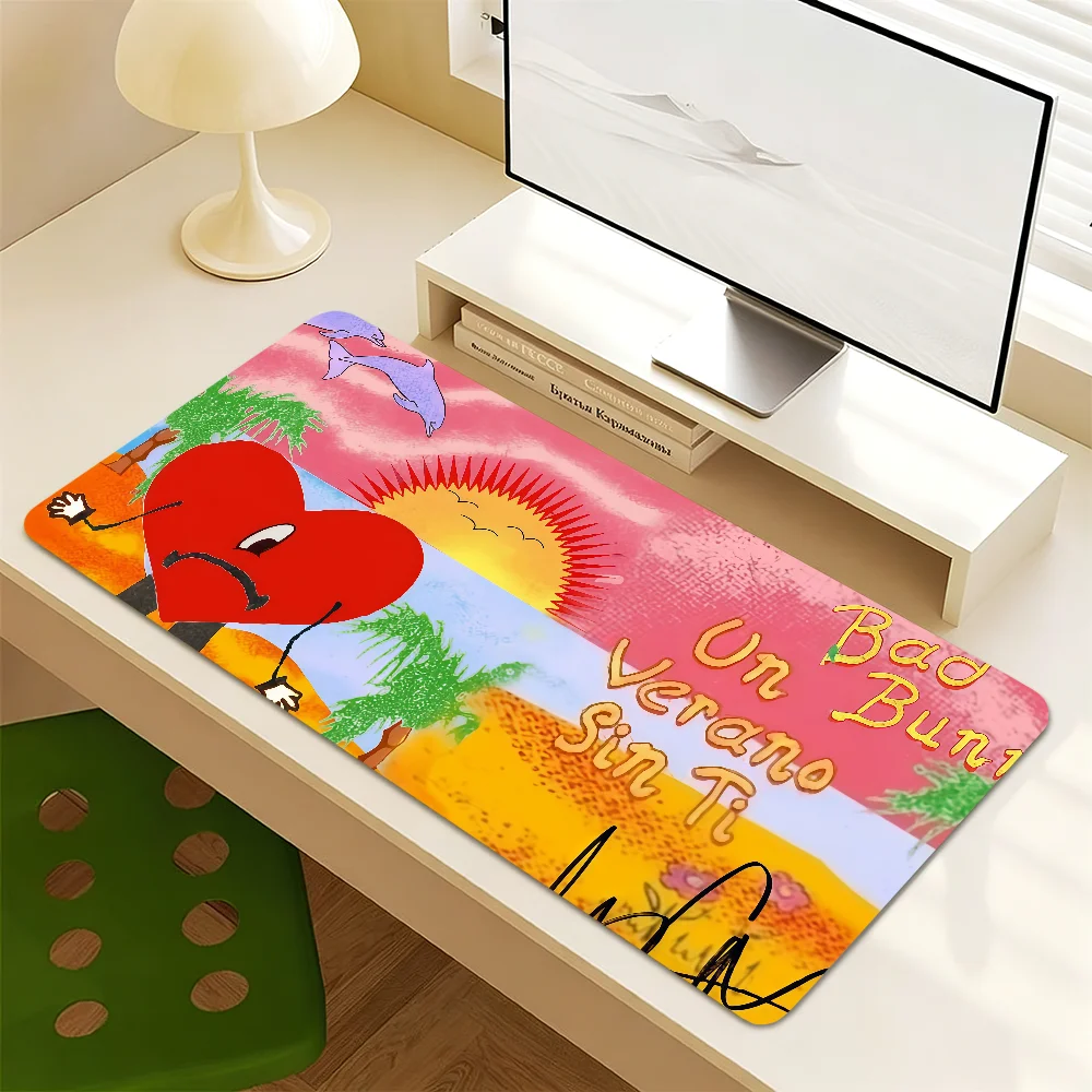 Bad B-Bunny Debi Fotos D-Dtmf Mouse Pad Non-slip Thickened MousePad Writing Lockedge Office Student Gaming Cushion Large
