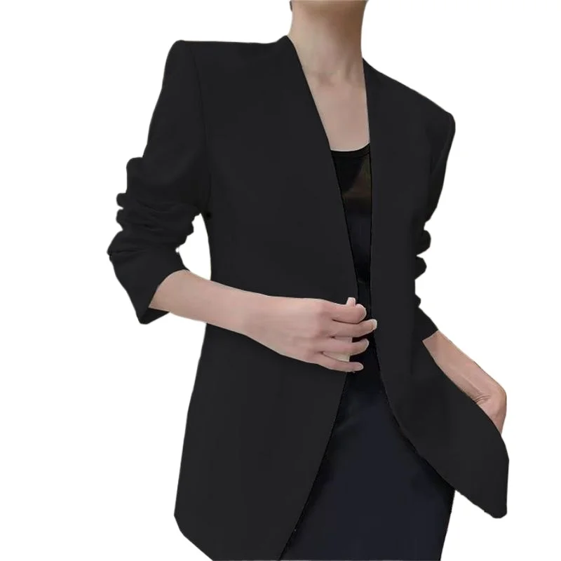 

Женский костюм-жакет для весны и осени, универсальный, модный, простой, разноцветный, топ, женский, 2026, новинка, маленький костюм