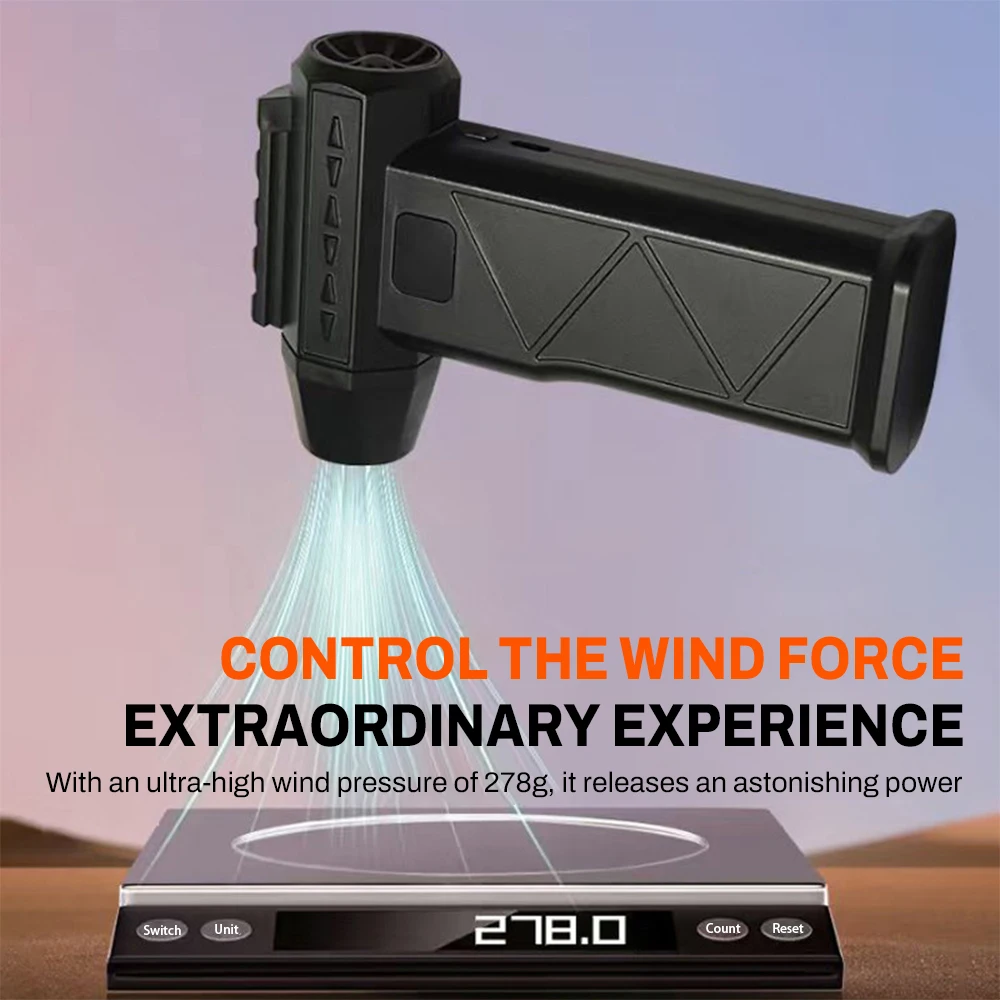 Powerful 600000RPM Violent Fan Brushless 5-speed Regulation Air Blower Strong Winds Speed 58m/s Portable Electric Air Duster