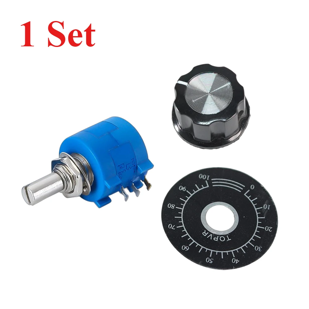 1 Set Multiturn Potentiometer 3590S Potentiometers Adjustable Resistor 10K 200 500 1K 2K 5K 20K 50K 100K Ohm with MF-A03 Knob