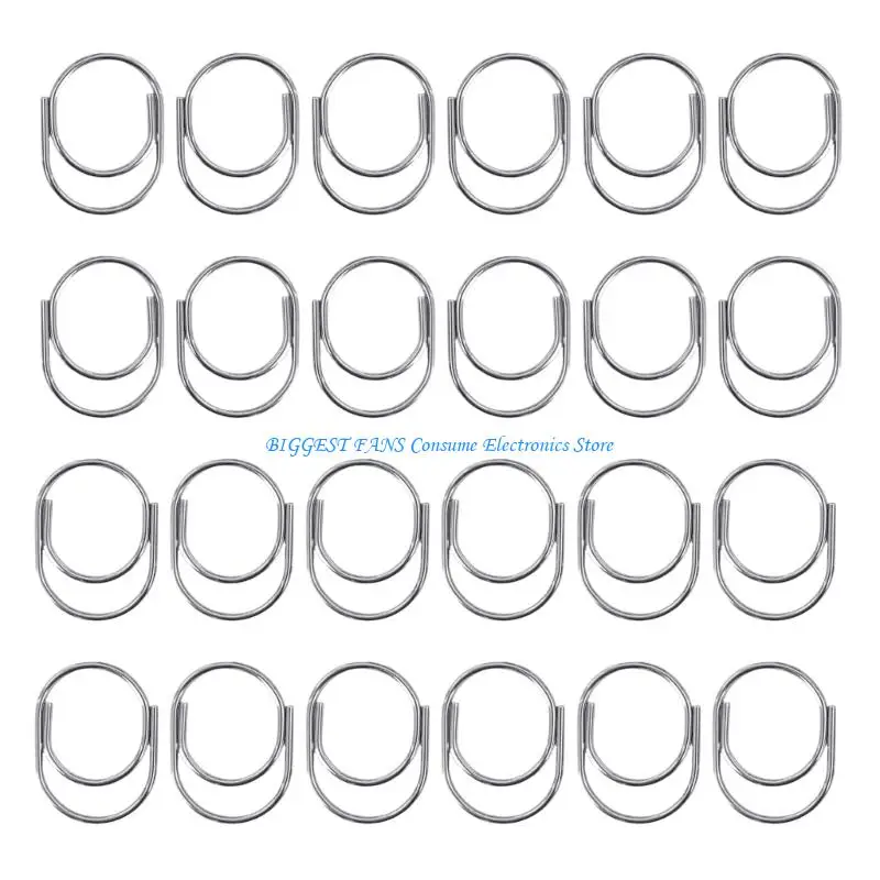 24pcs زخرفة الورق paperclips الورق الفولاذ المقاوم للصدأ مقطع مرجعية صغيرة مقاطع مرجعية