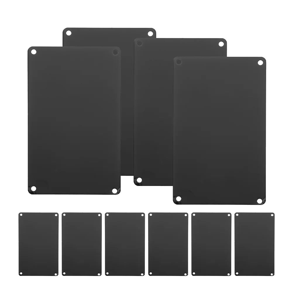 10 Uds. Placa de aluminio con letrero en blanco grabado para manualidades DIY, placas de nombre del Hotel, placas de Metal con nombre, placa de puerta de oficina, aluminio en blanco