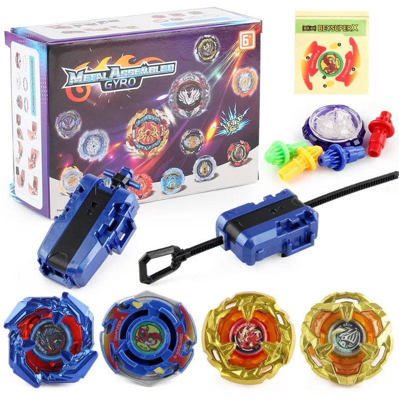 Beyblade explosive launcher Beyblade metal fusion BX explosive gyro toy 8 BX gyro set two-person combat 4-in-1 combat gyro