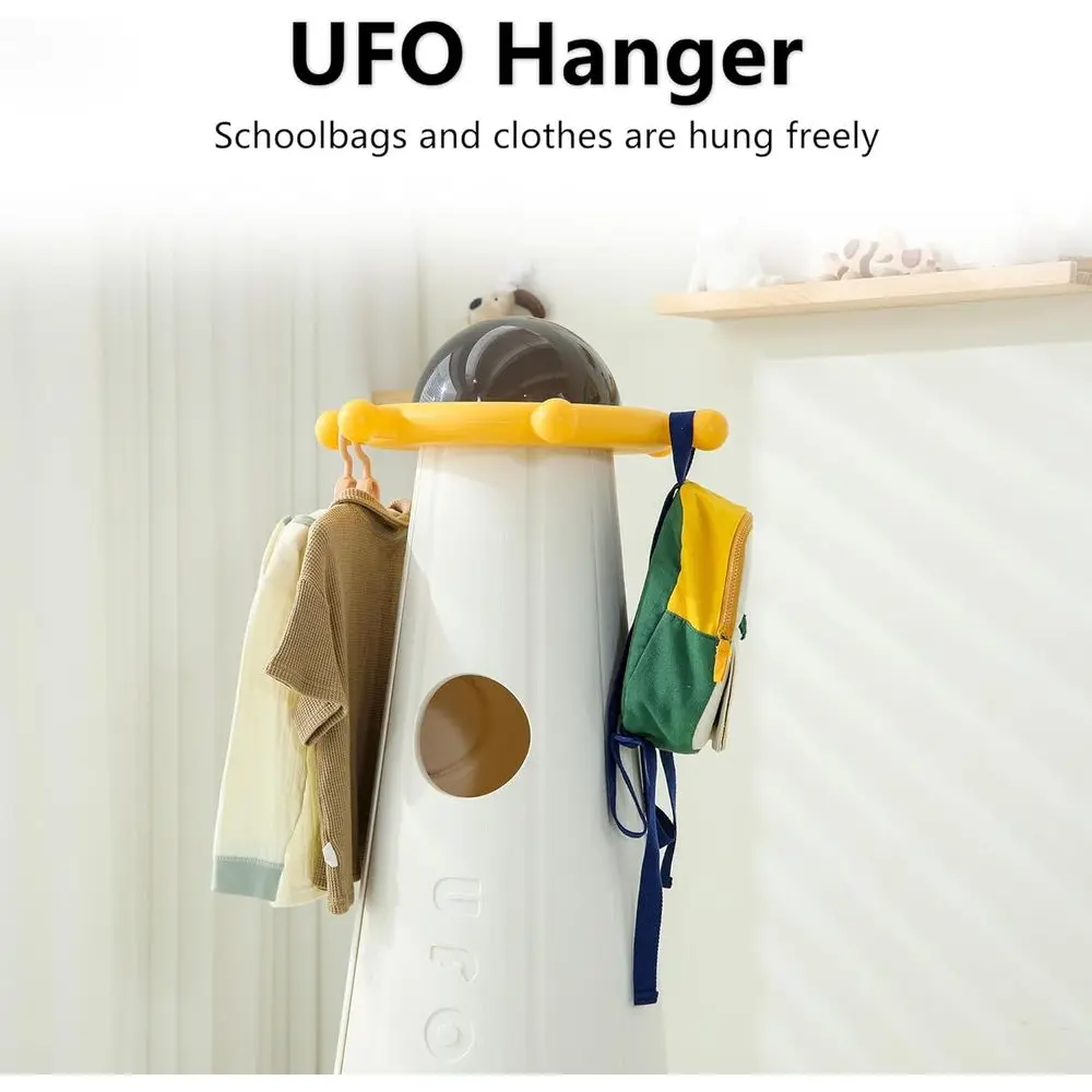 يتم استخدام شماعة ملابس الأطفال المحمولة من UFO Kids Closet في الباب وغرفة المعيشة وغرفة المعيشة وما إلى ذلك. الملابس والحقائب المدرسية وما إلى ذلك. علبة