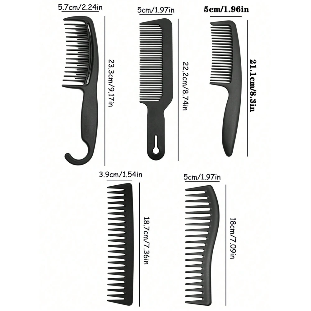 1PC Combs for Women and Man, Premium Black Carbon Fiber Hair Comb Set for Teasing and Parting, Combs for Hair Stylists