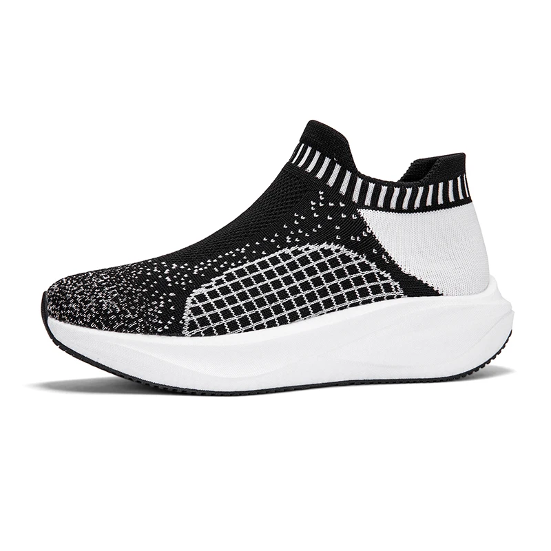 Men Wide head Knit Sock Sneakers Fashion Lightweight Platform Walking Shoes for Outdoor Walking Commuting and Casual Wear