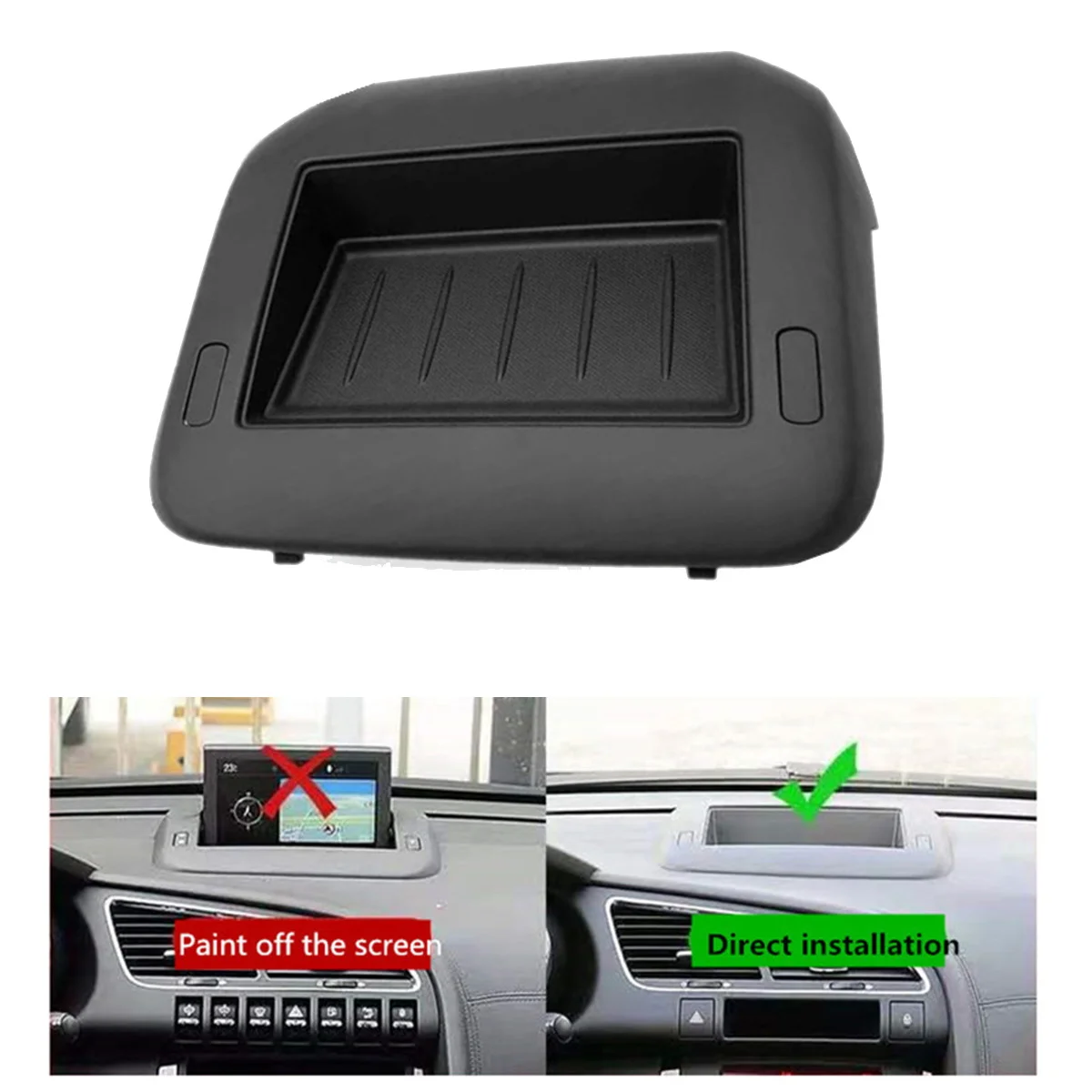 Car Dashboard Panel Glove Box for Peugeot 3008 Center Console Instrument Storage Box Navigation Frame Middle Cover