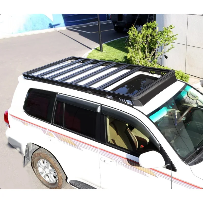 

Aluminum alloy roof rack crossbars 4WD off-road vehicles, designed LC300 roof and intended cargo storage.
