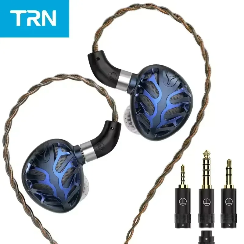 TRN Azure Dragon HIFI سماعة داخل الأذن 14.6 مللي متر محرك مستو جودة صوت عالية مع قابس 2.5/3.5/4.4 مللي متر 2Pin-S كابل قابل للفصل